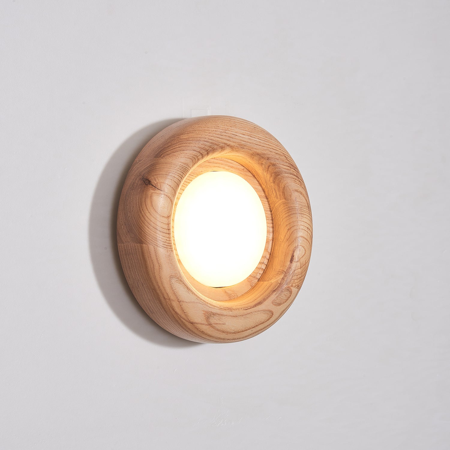 Walnut Round Lamp | Wall Mounted Light
