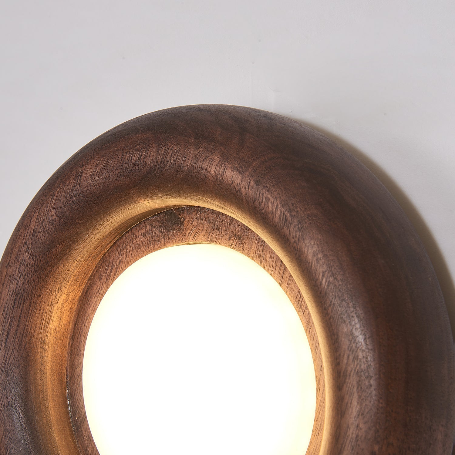 Walnut Round Lamp | Wall Mounted Light