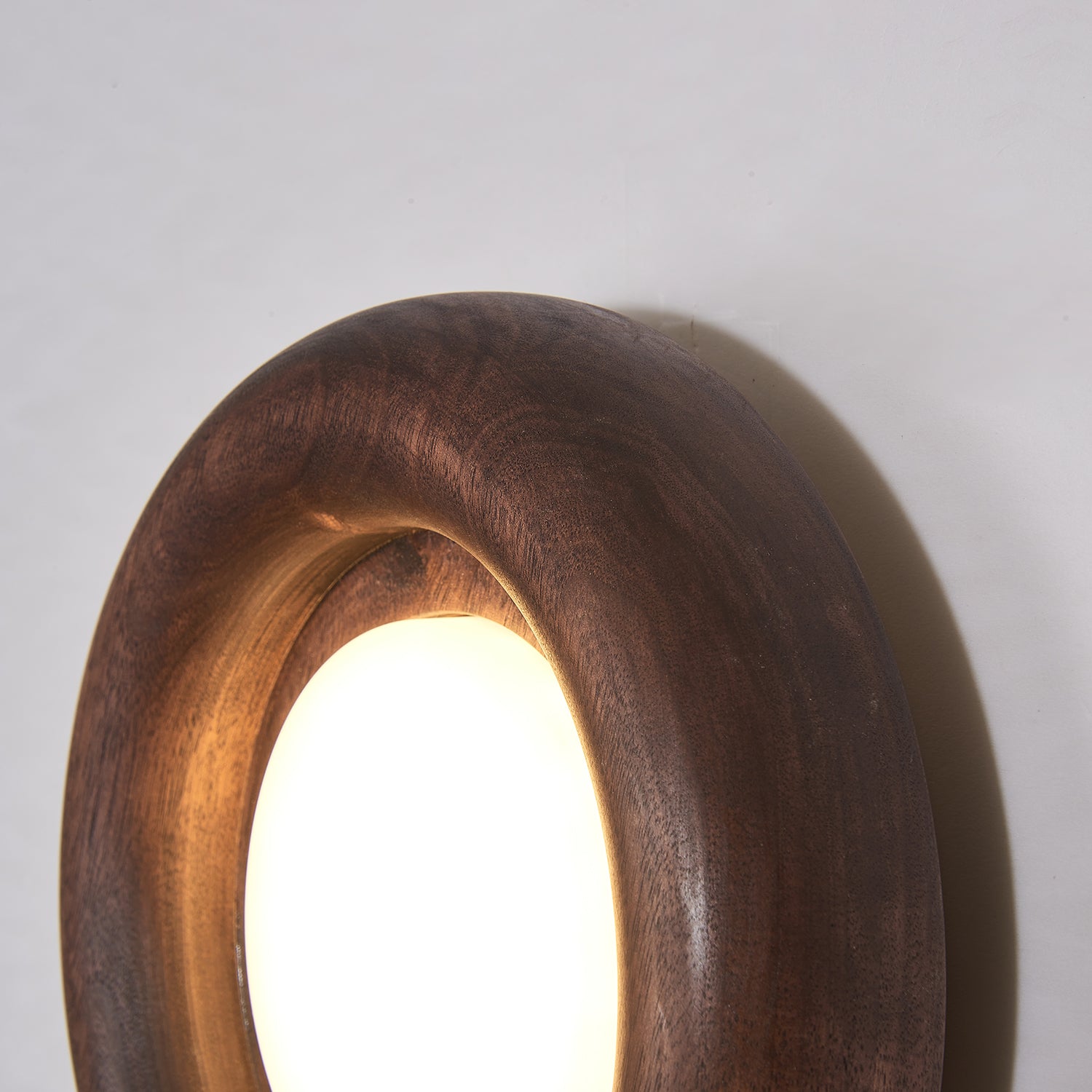 Walnut Round Lamp | Wall Mounted Light