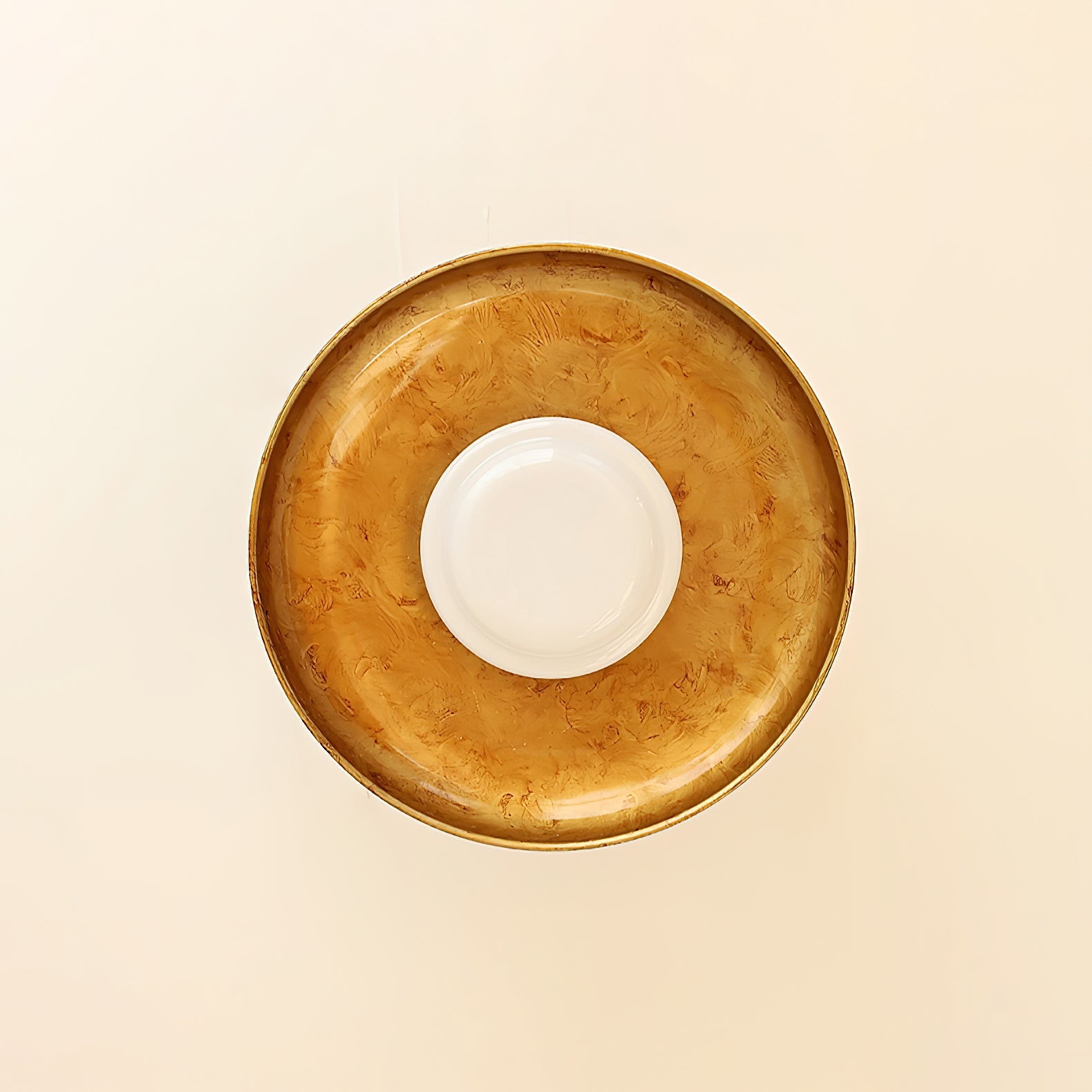 Modern Glass Ceiling Lamp – Flush Mount LED Light with Metal Body