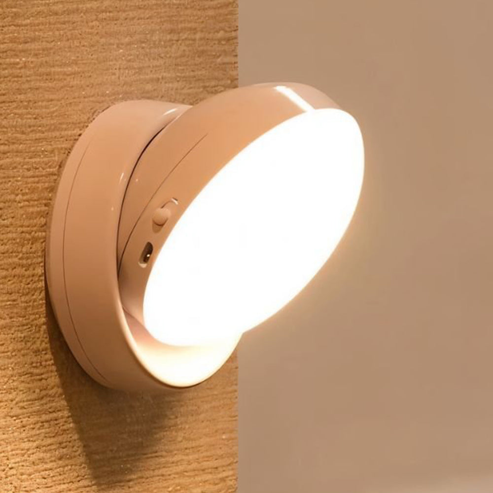 Minimalist Motion Sensor Wall Light – LED, White Finish Fixture