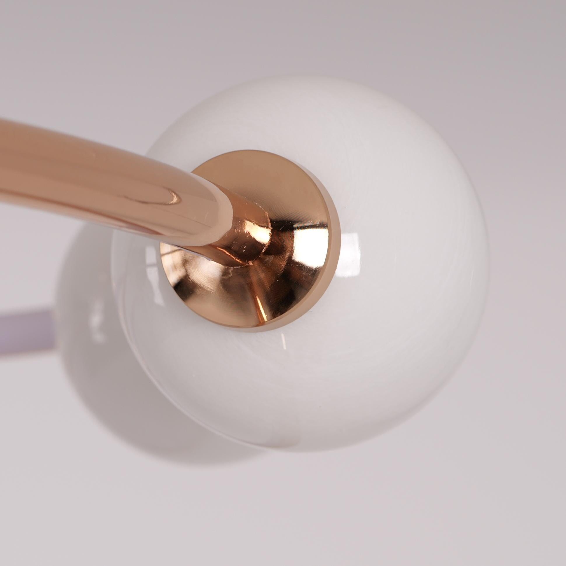 Gold LED Ceiling Light – Modern Glass Globe Design with Colour Changing