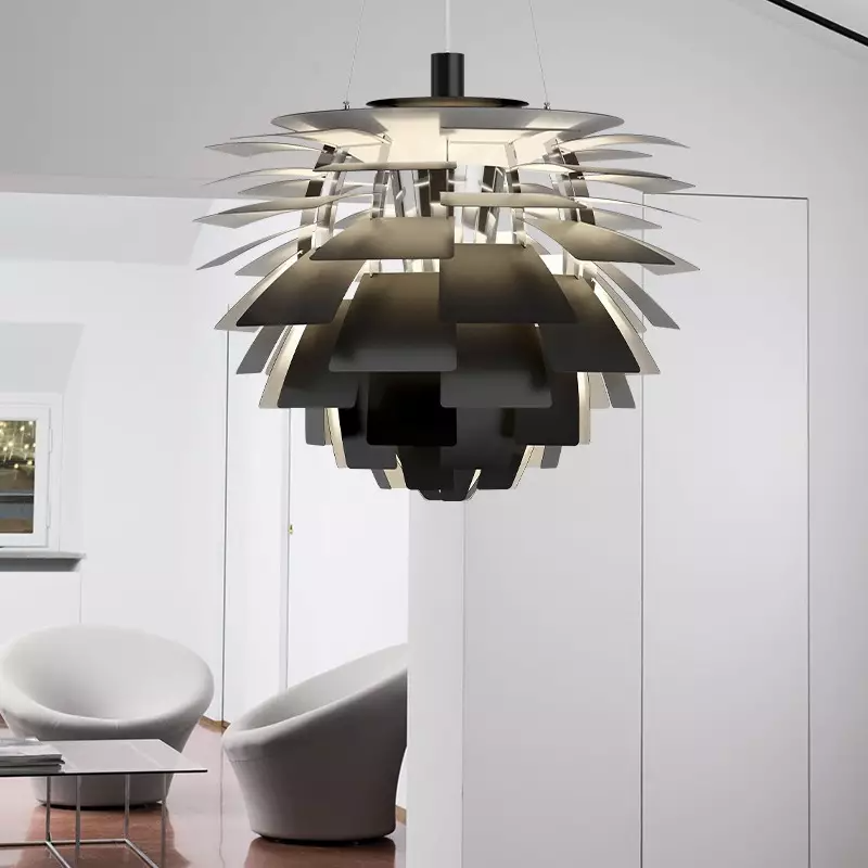 Contemporary Artichoke Pendant Lamp – Sculptural Metal Fixture