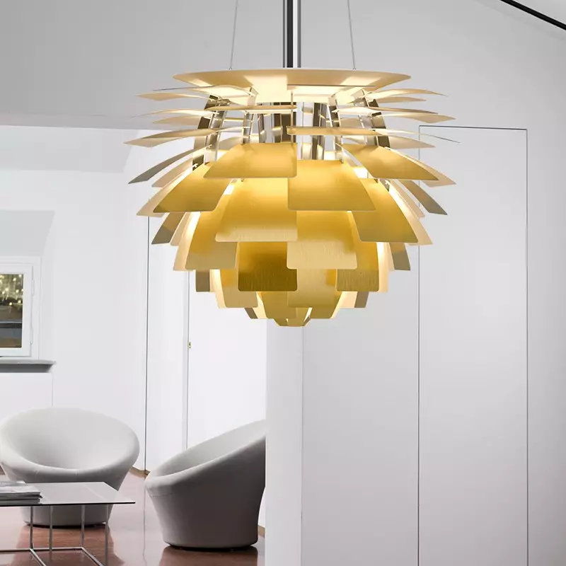 Contemporary Artichoke Pendant Lamp – Sculptural Metal Fixture