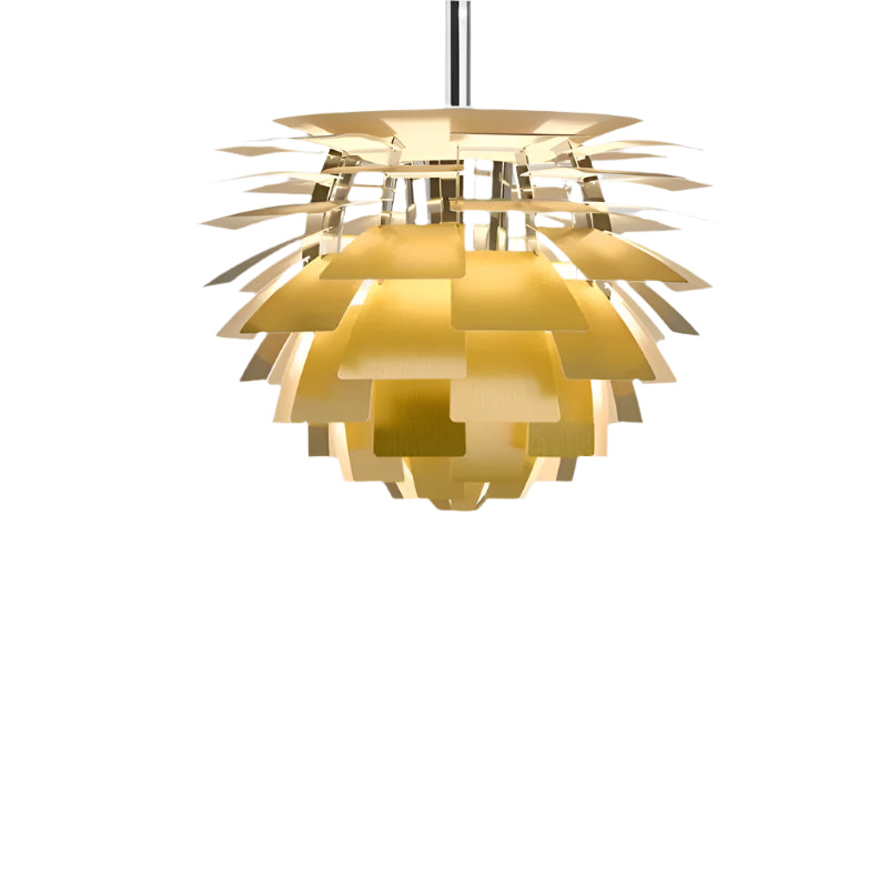 Contemporary Artichoke Pendant Lamp – Sculptural Metal Fixture
