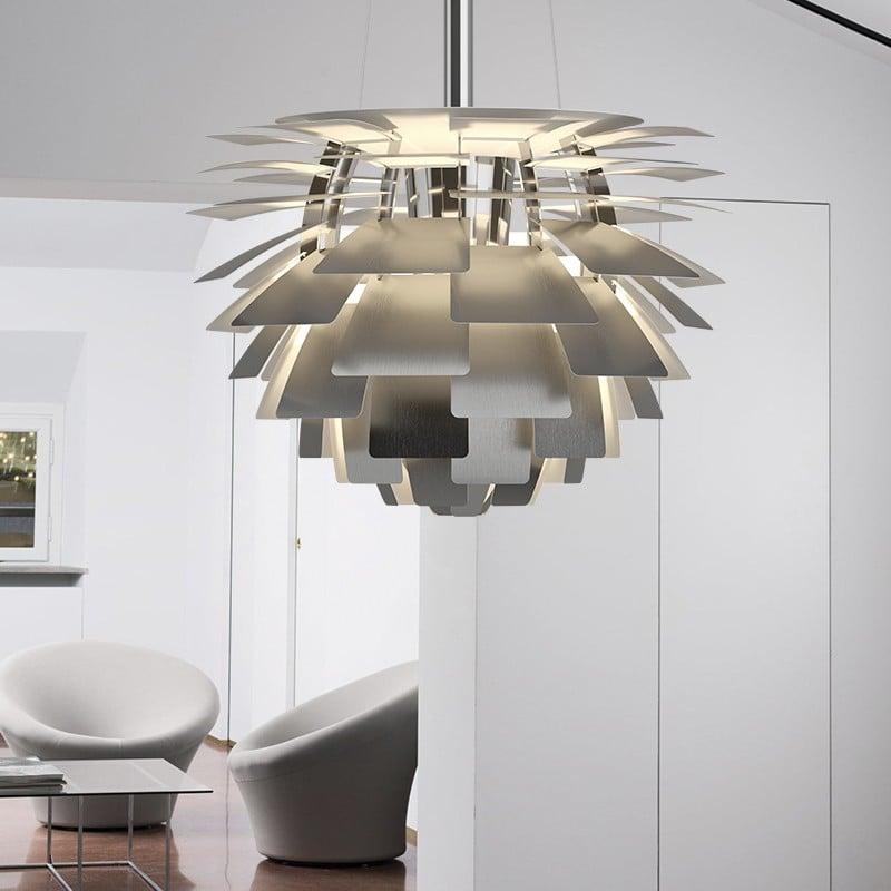 Contemporary Artichoke Pendant Lamp – Sculptural Metal Fixture