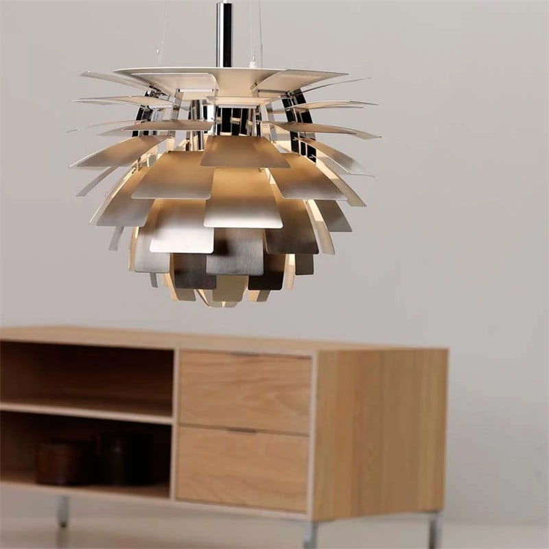 Contemporary Artichoke Pendant Lamp – Sculptural Metal Fixture