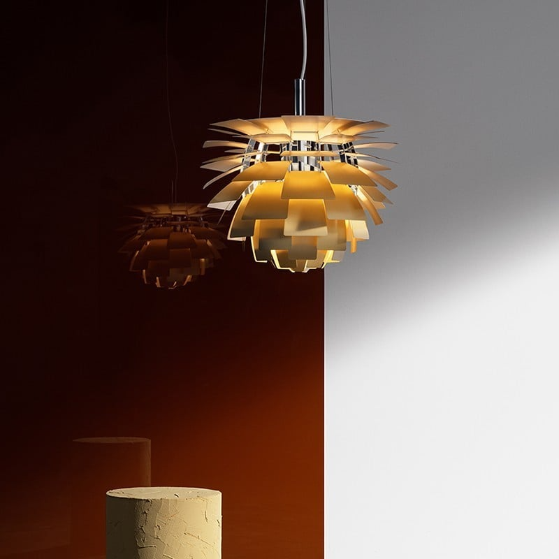 Contemporary Artichoke Pendant Lamp – Sculptural Metal Fixture