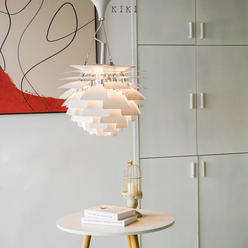 Contemporary Artichoke Pendant Lamp – Sculptural Metal Fixture