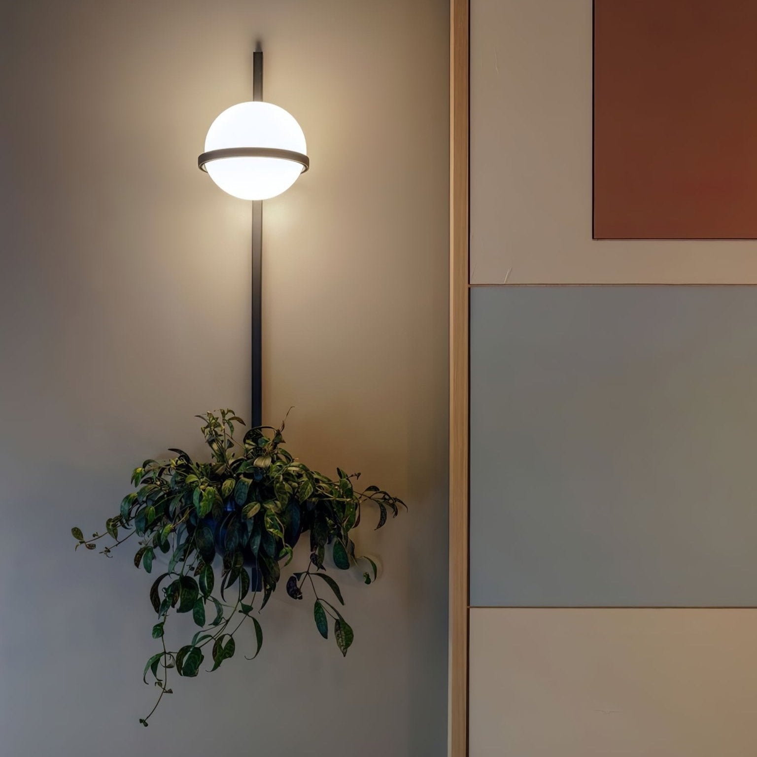 Sleek Globe-Style Outdoor Wall Light