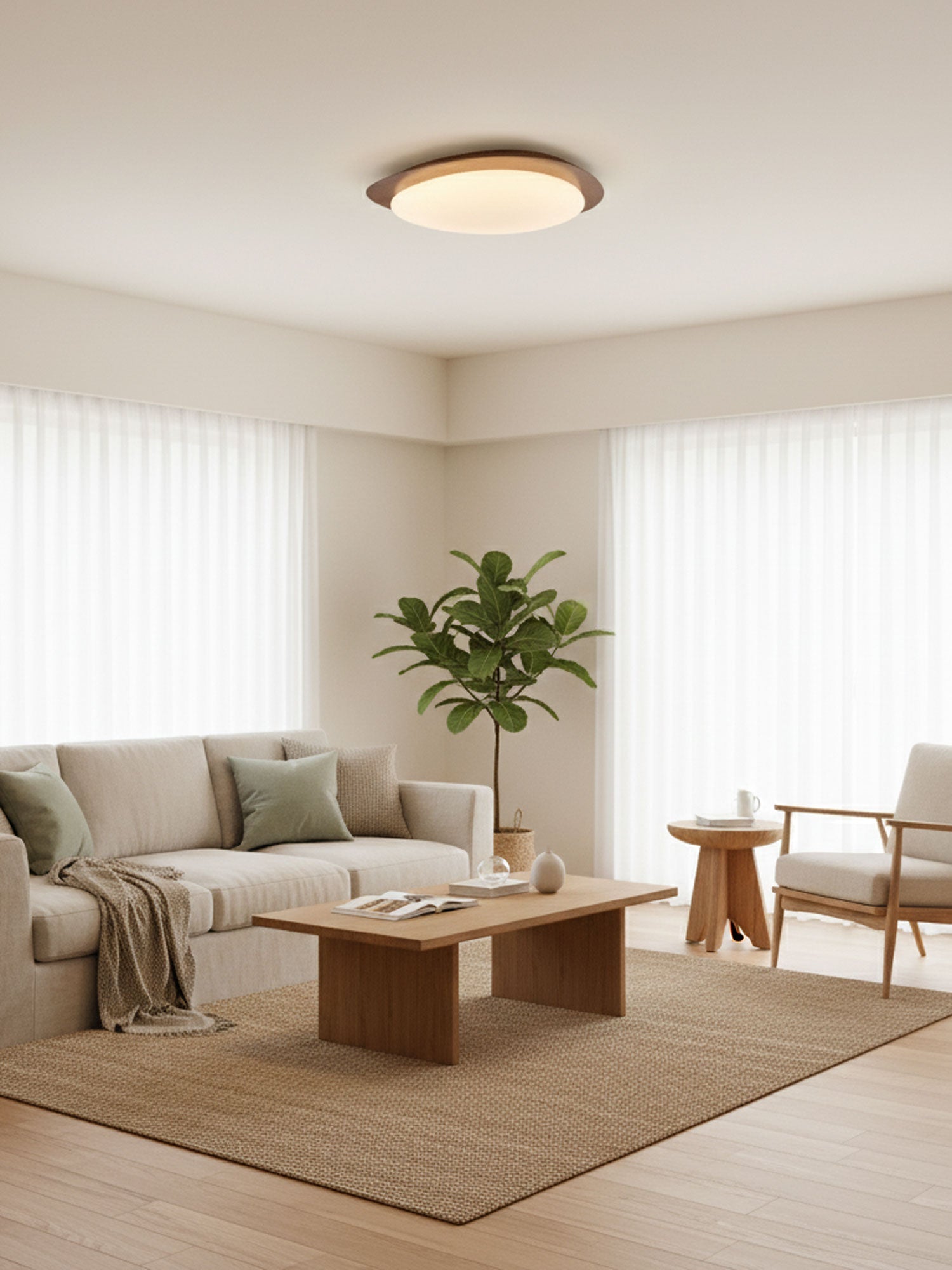 Pebble Shape Ceiling Lamp - Minimalist LED Light Fixture