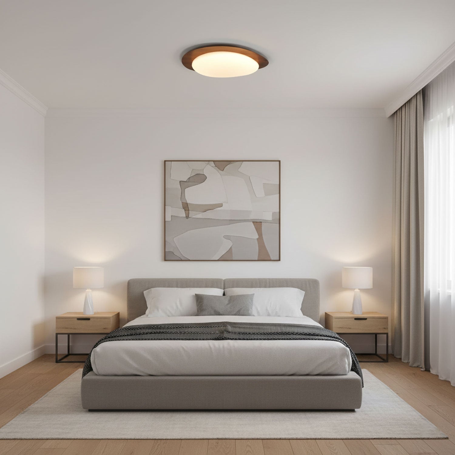 Pebble Shape Ceiling Lamp - Minimalist LED Light Fixture