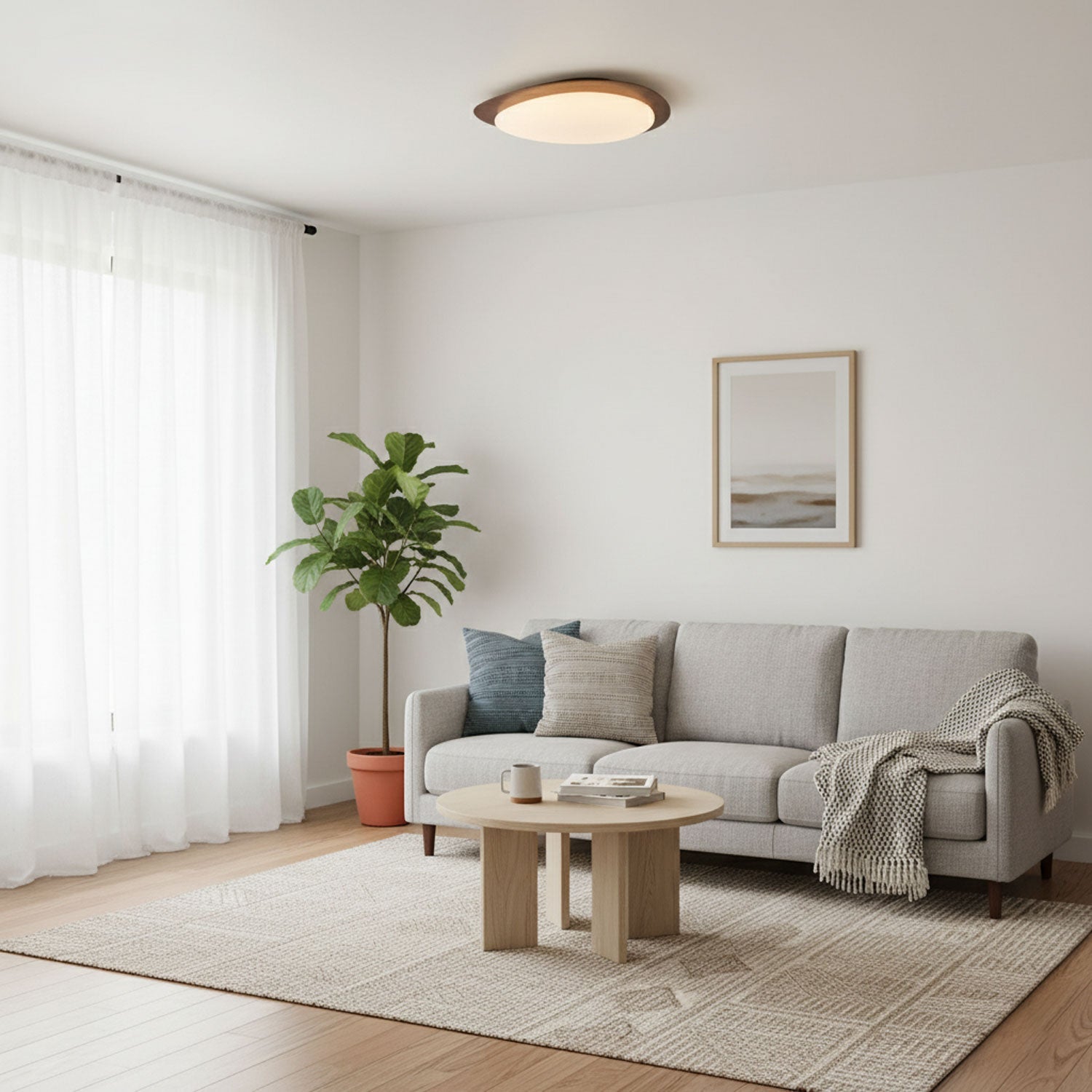 Pebble Shape Ceiling Lamp - Minimalist LED Light Fixture