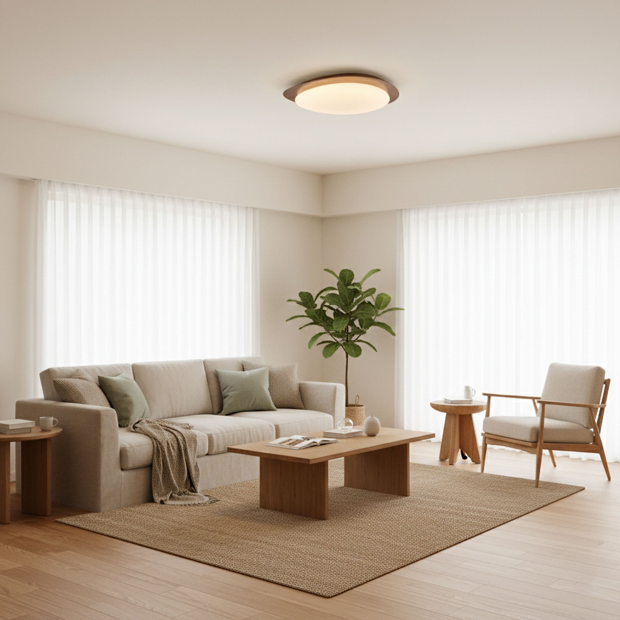 Pebble Shape Ceiling Lamp - Minimalist LED Light Fixture