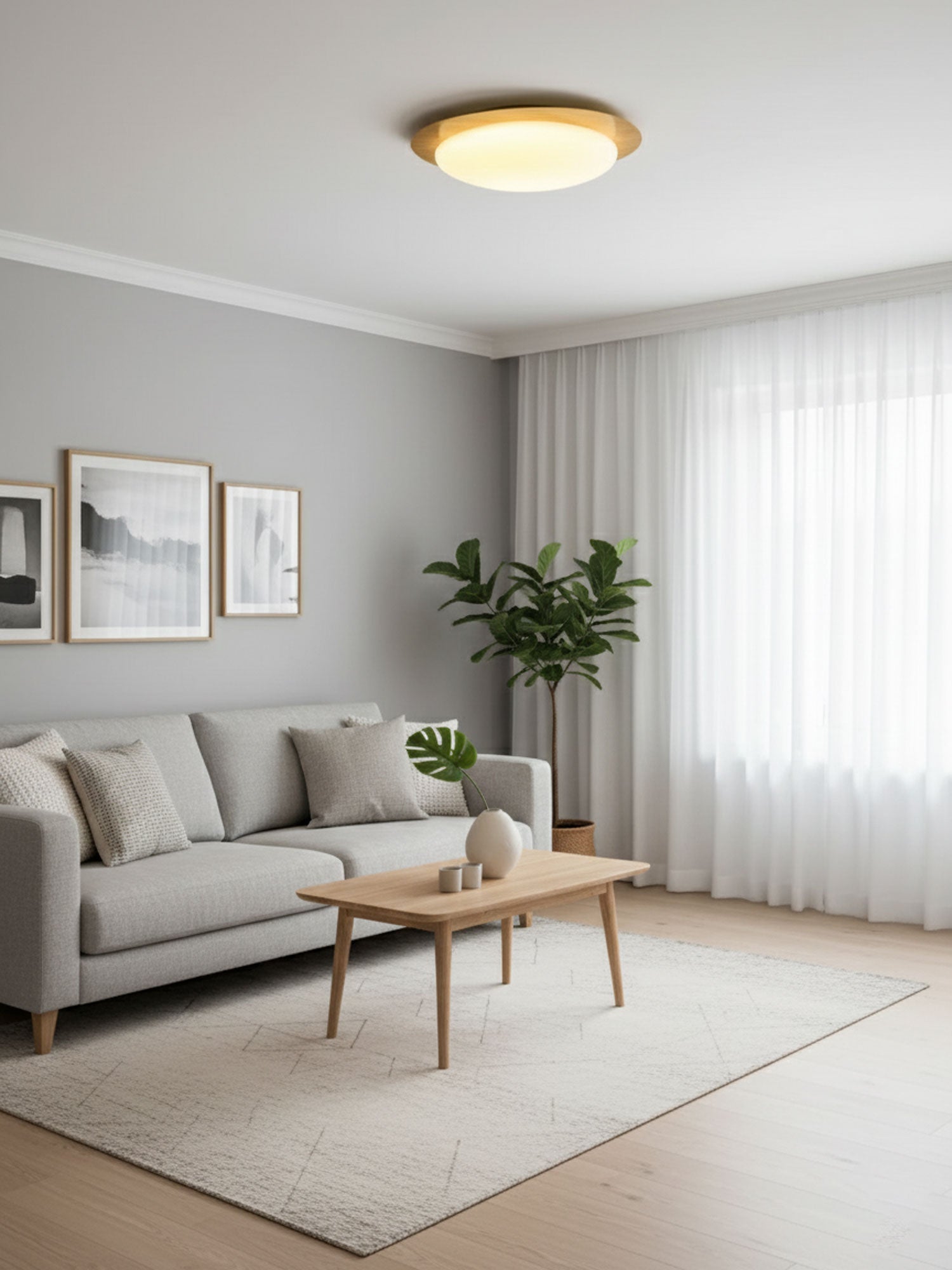 Pebble Shape Ceiling Lamp - Minimalist LED Light Fixture