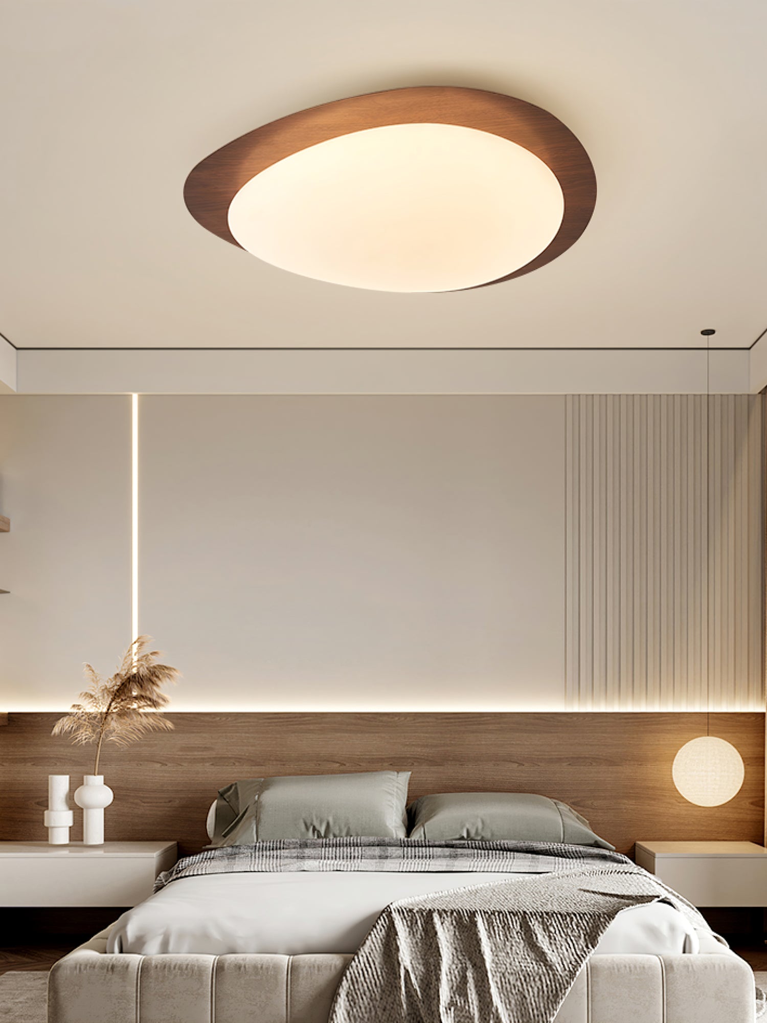 Pebble Shape Ceiling Lamp - Minimalist LED Light Fixture