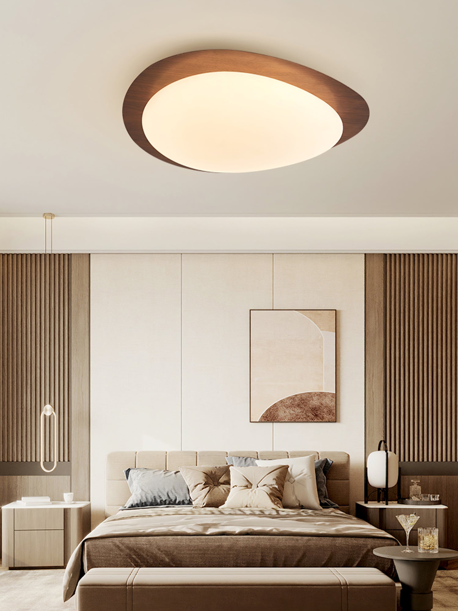 Pebble Shape Ceiling Lamp - Minimalist LED Light Fixture