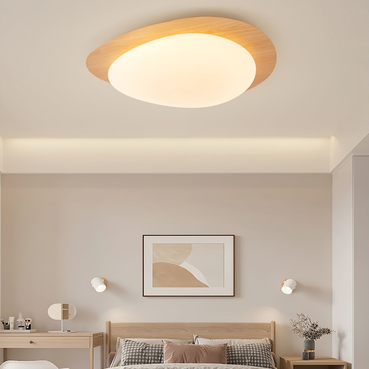 Pebble Shape Ceiling Lamp - Minimalist LED Light Fixture