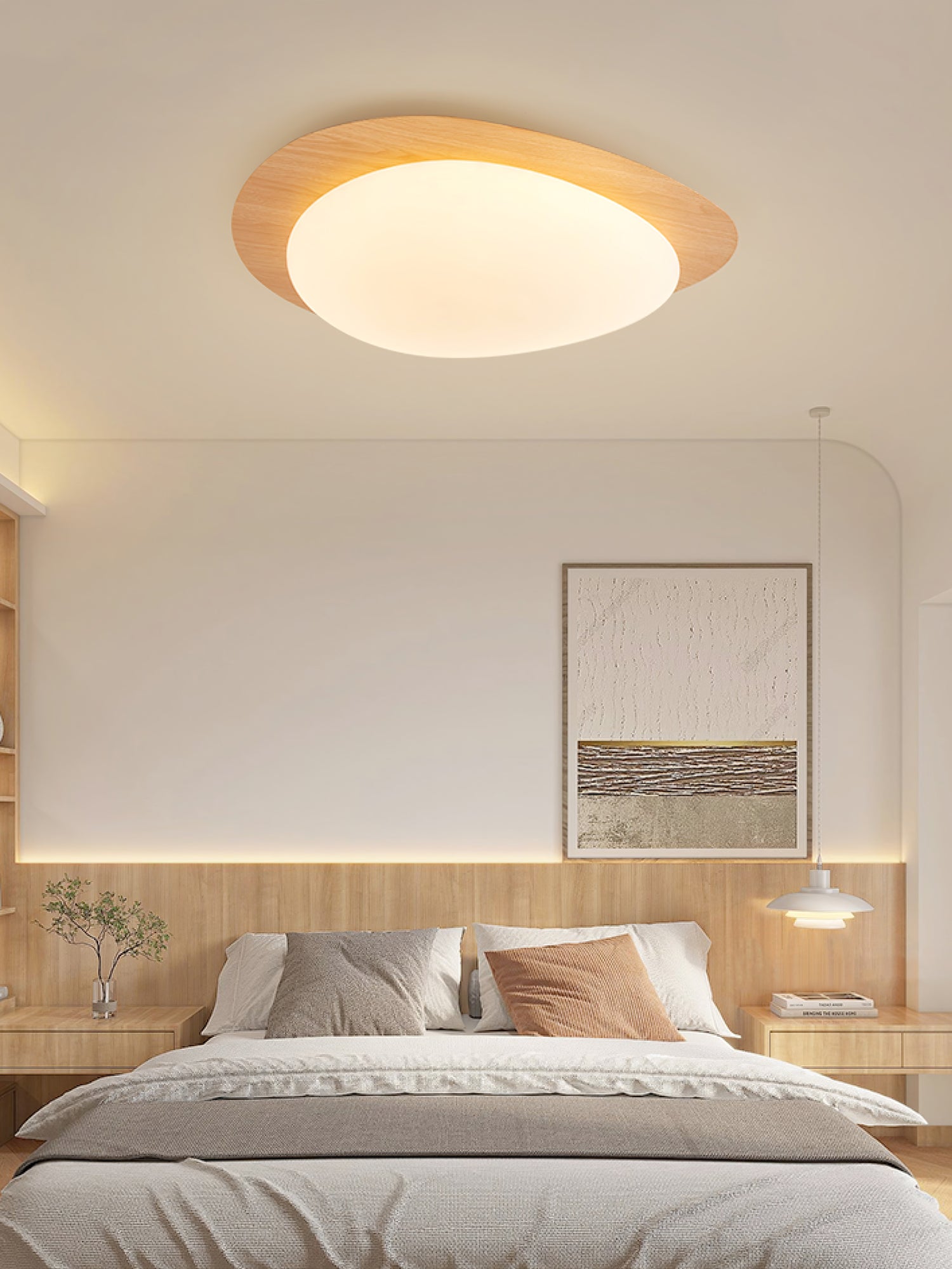 Pebble Shape Ceiling Lamp - Minimalist LED Light Fixture