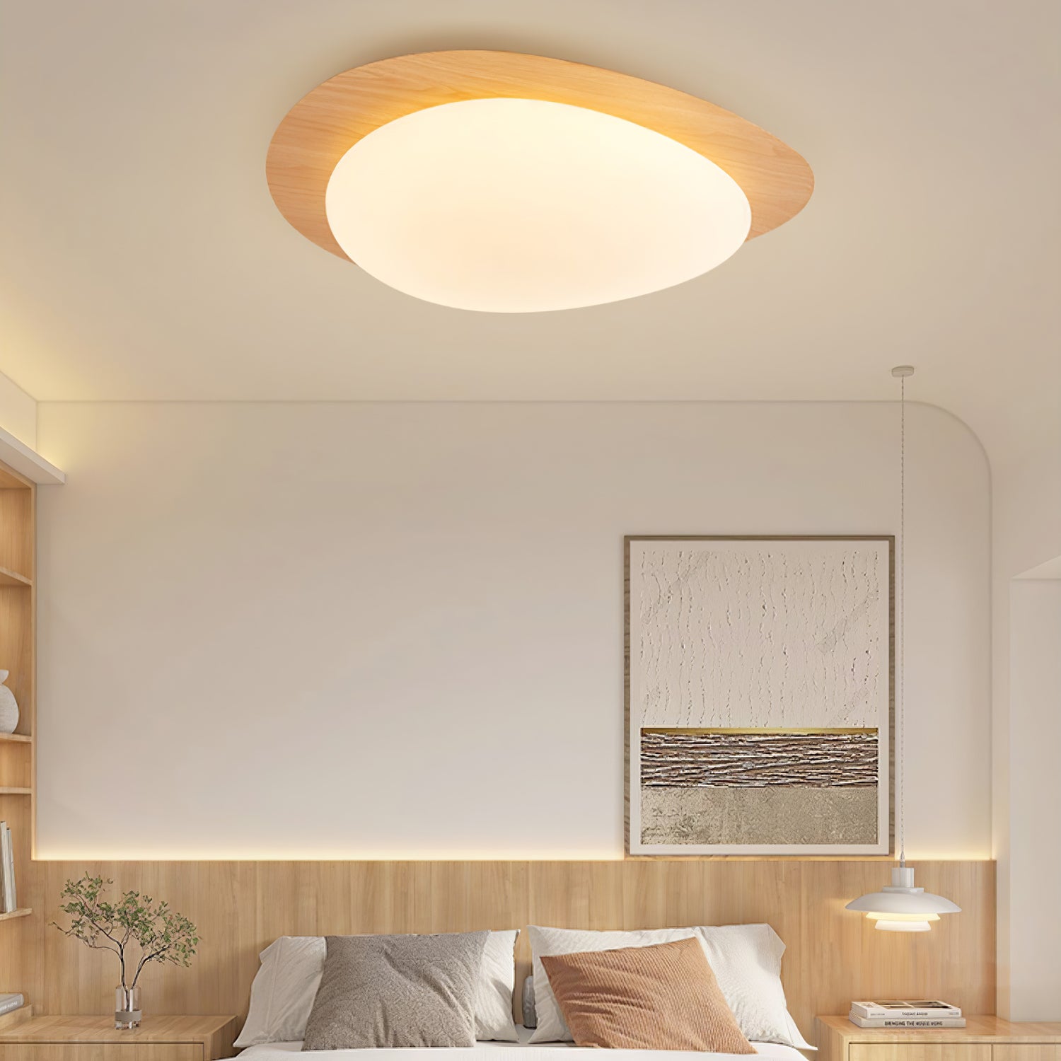 Pebble Shape Ceiling Lamp - Minimalist LED Light Fixture