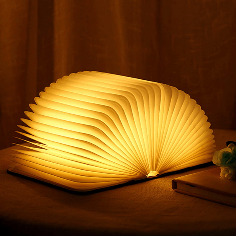 Wooden Enchanted Book Desk Lamp | Table Lamp