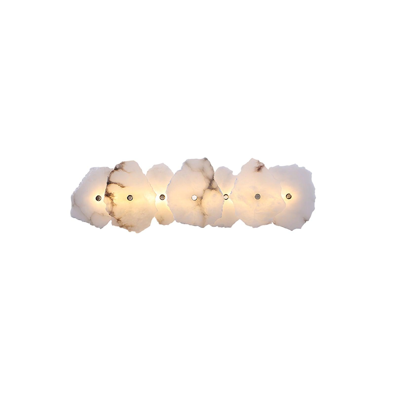 Flower-Shaped Alabaster Wall Lamp – Warm LED Lighting Sconce
