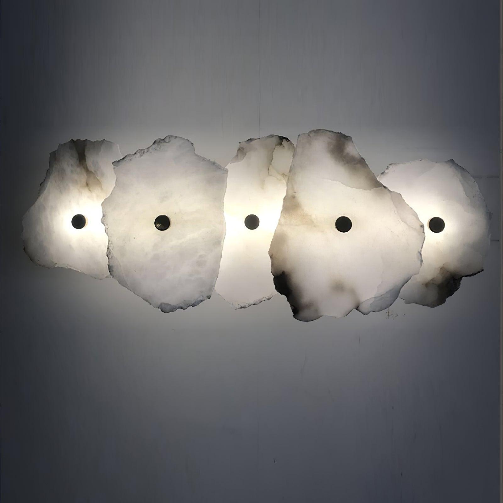 Flower-Shaped Alabaster Wall Lamp – Warm LED Lighting Sconce
