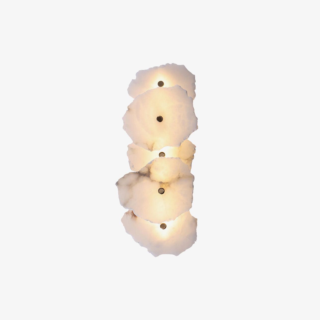 Flower-Shaped Alabaster Wall Lamp – Warm LED Lighting Sconce