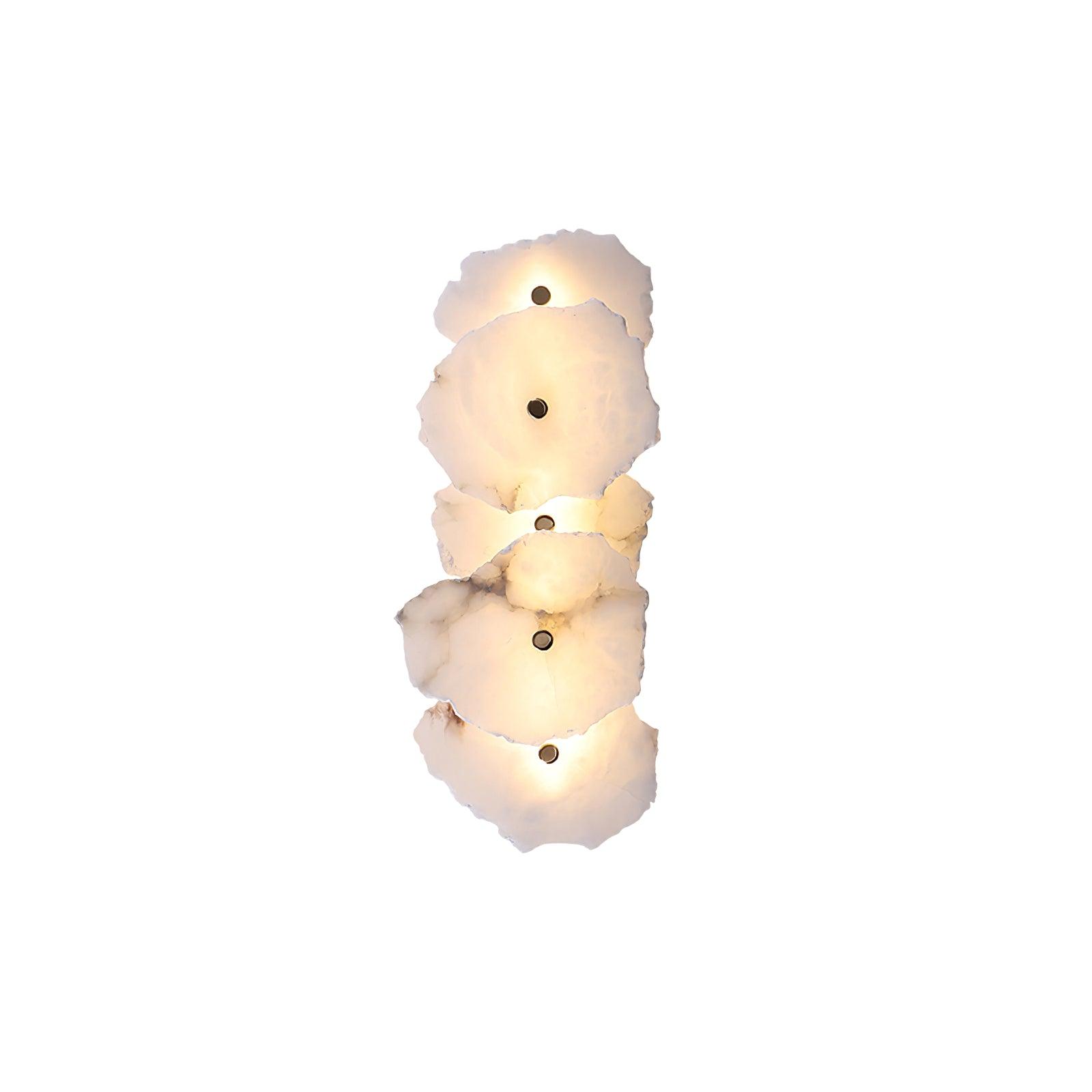 Flower-Shaped Alabaster Wall Lamp – Warm LED Lighting Sconce