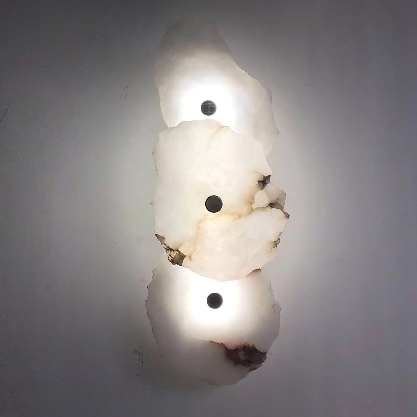 Flower-Shaped Alabaster Wall Lamp – Warm LED Lighting Sconce