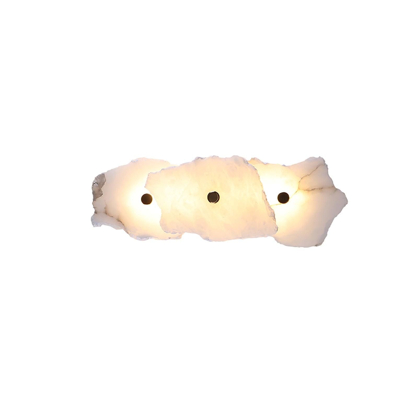 Flower-Shaped Alabaster Wall Lamp – Warm LED Lighting Sconce