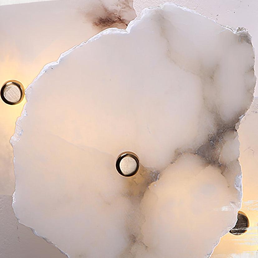 Flower-Shaped Alabaster Wall Lamp – Warm LED Lighting Sconce
