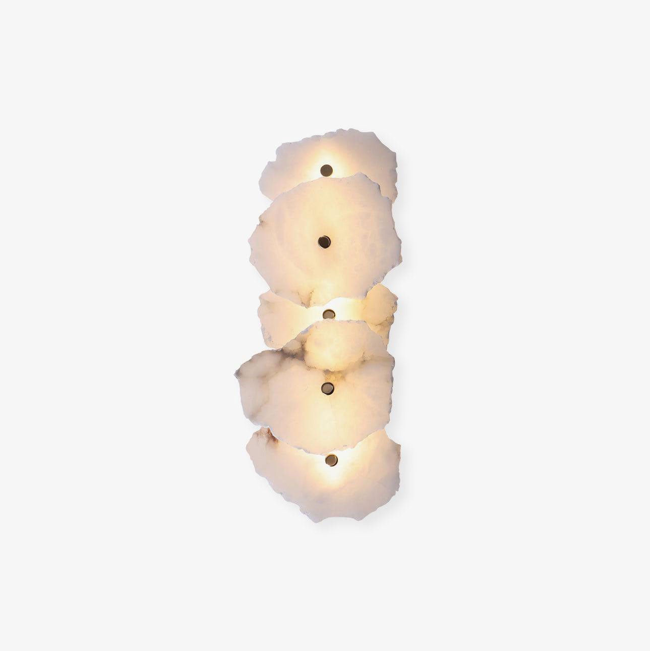 Flower-Shaped Alabaster Wall Lamp – Warm LED Lighting Sconce