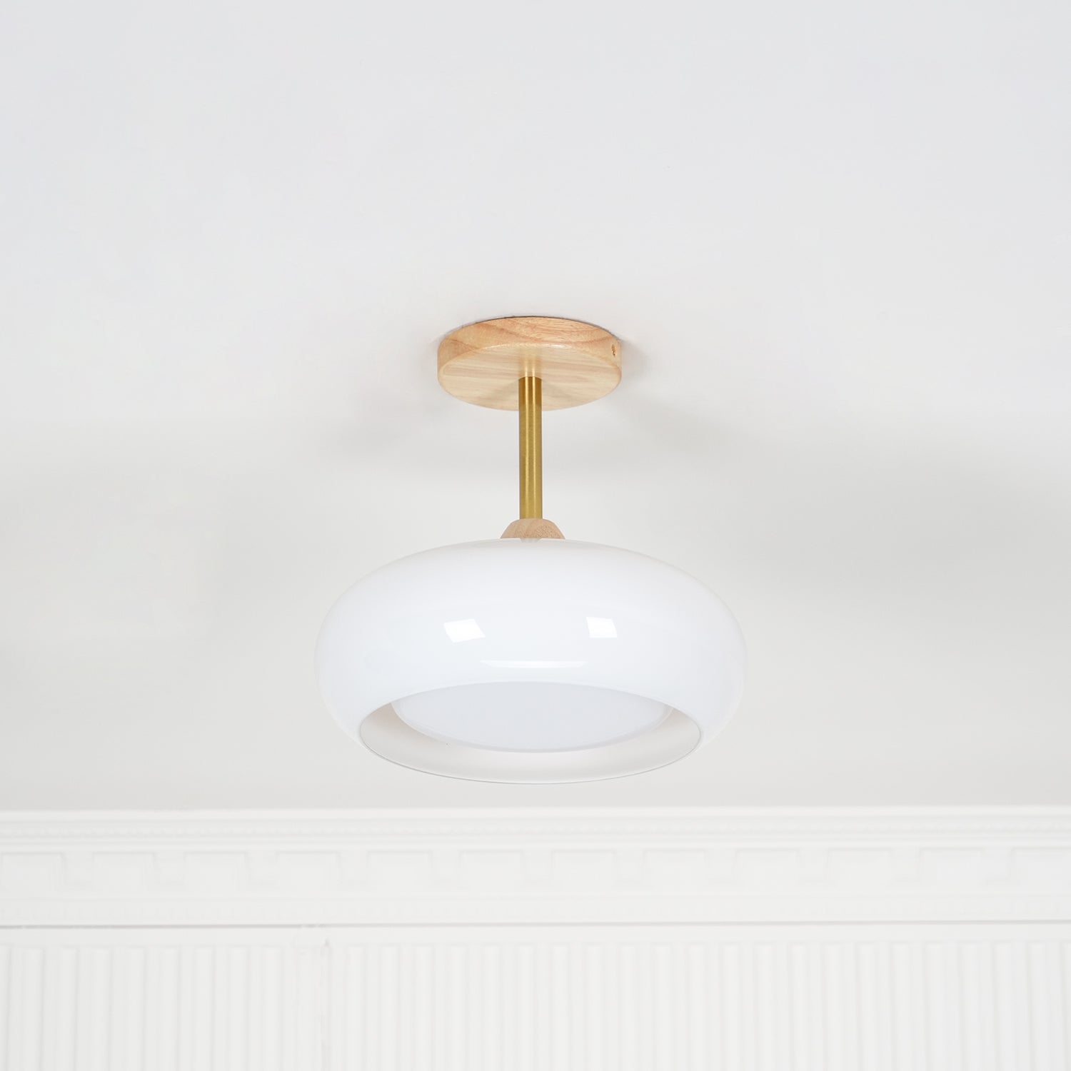 Bauhaus Glass Ceiling Light - Retro Style Home Lighting