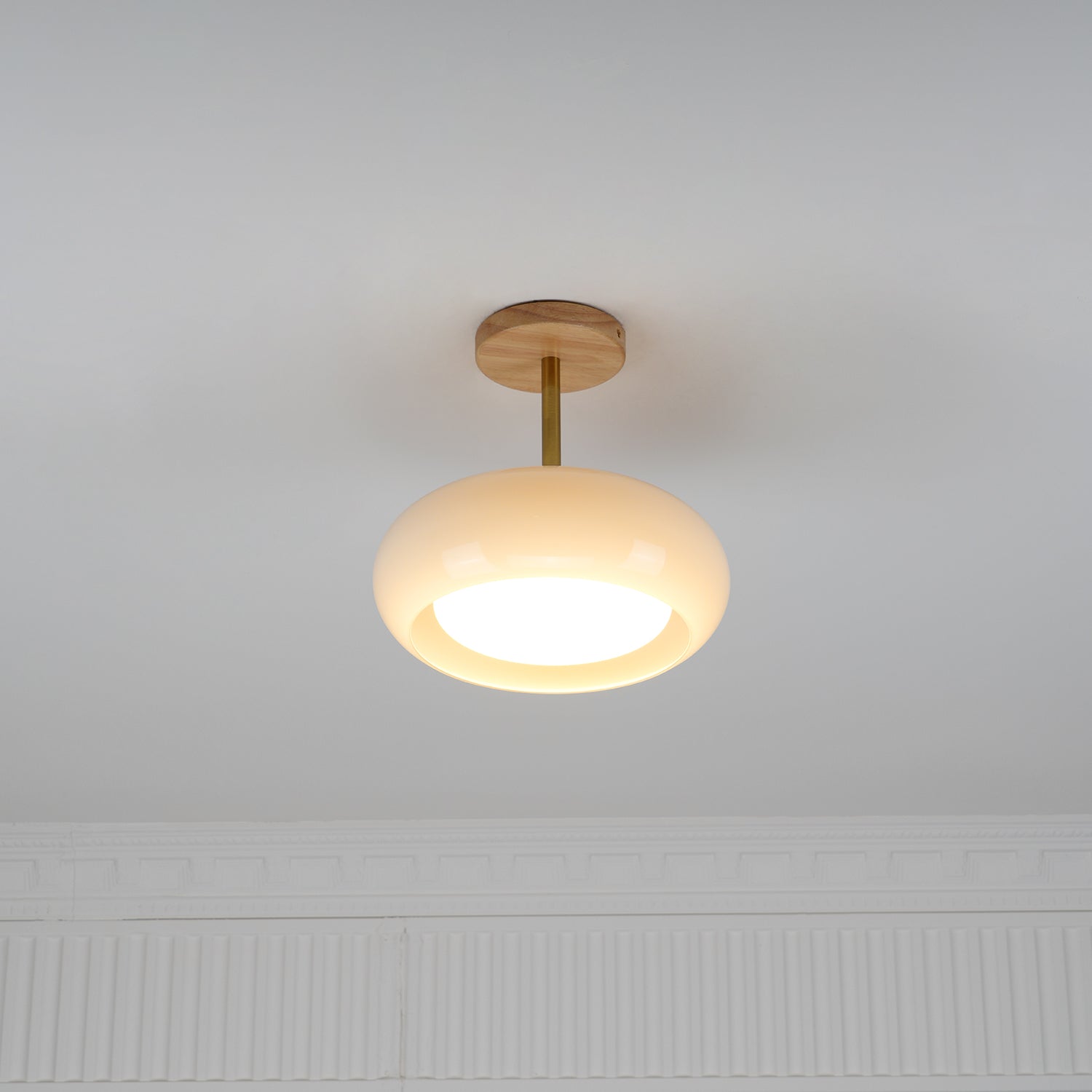 Bauhaus Glass Ceiling Light - Retro Style Home Lighting