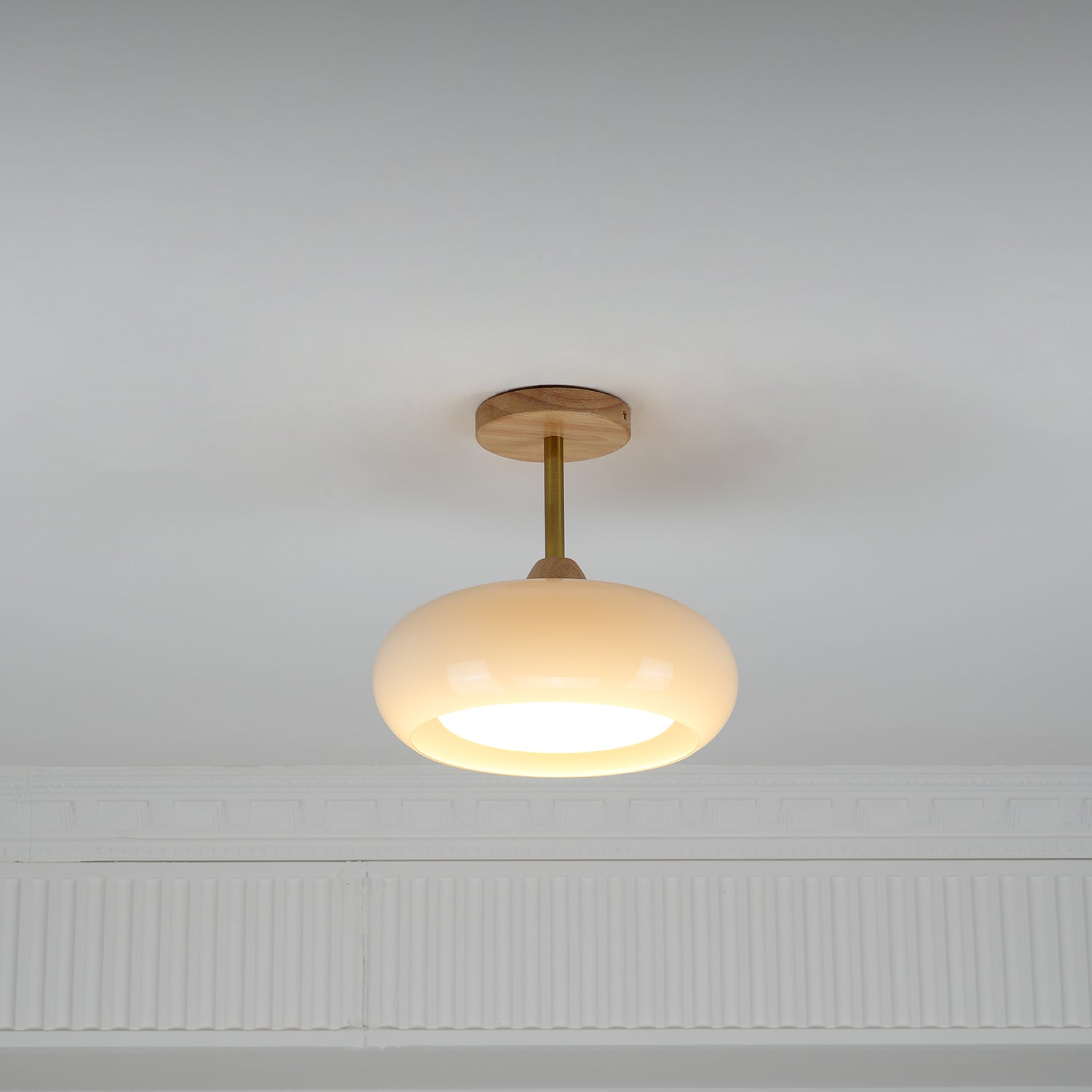 Bauhaus Glass Ceiling Light - Retro Style Home Lighting