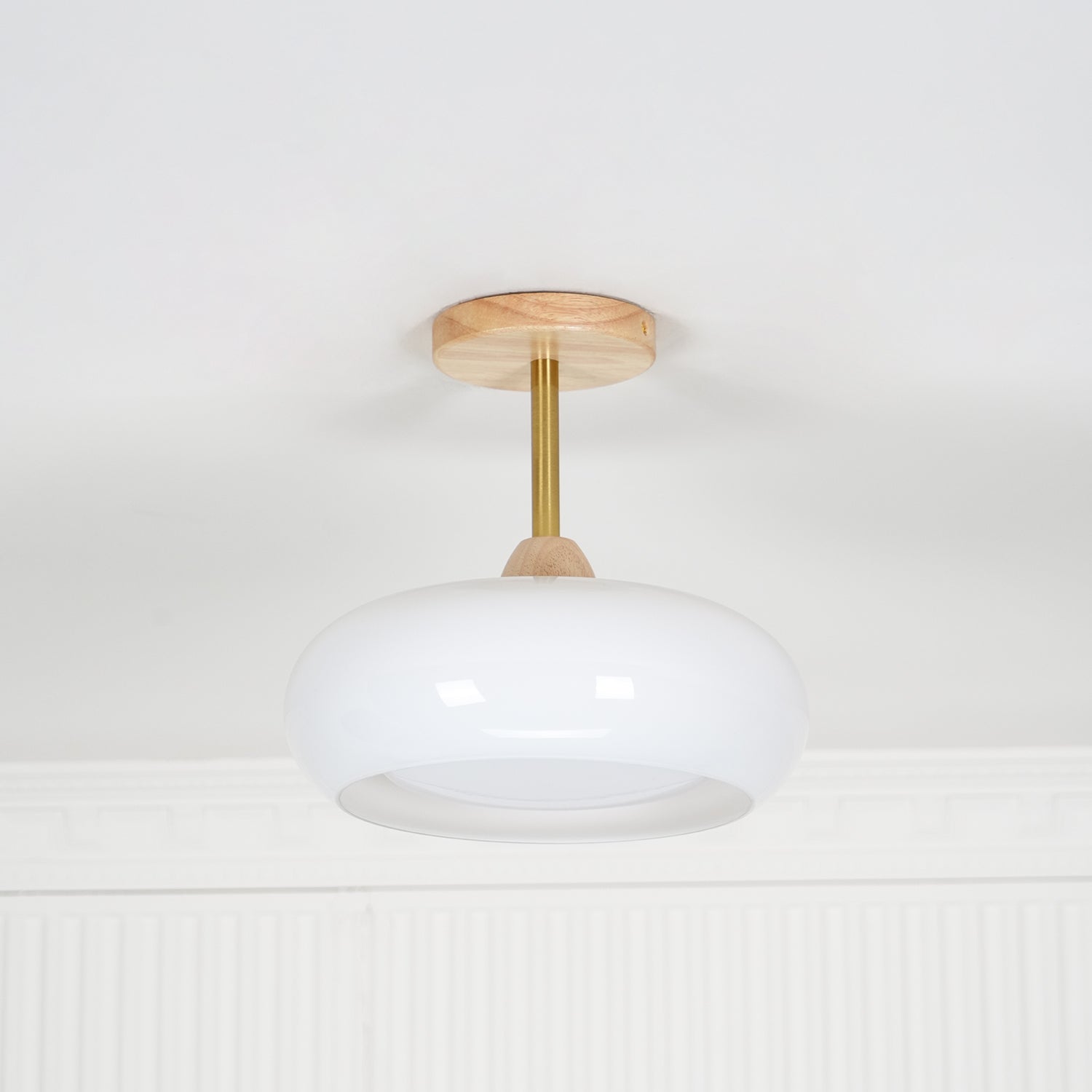 Bauhaus Glass Ceiling Light - Retro Style Home Lighting