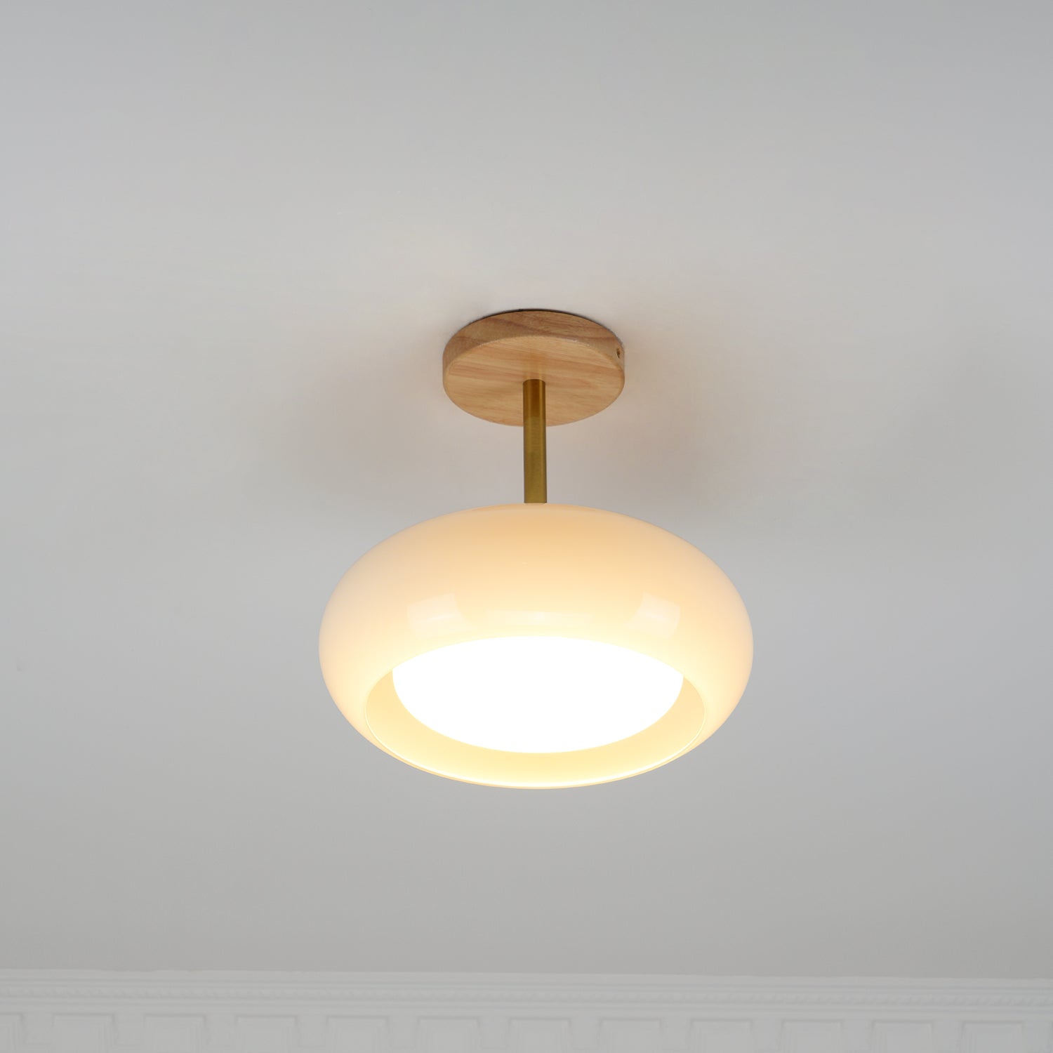 Bauhaus Glass Ceiling Light - Retro Style Home Lighting