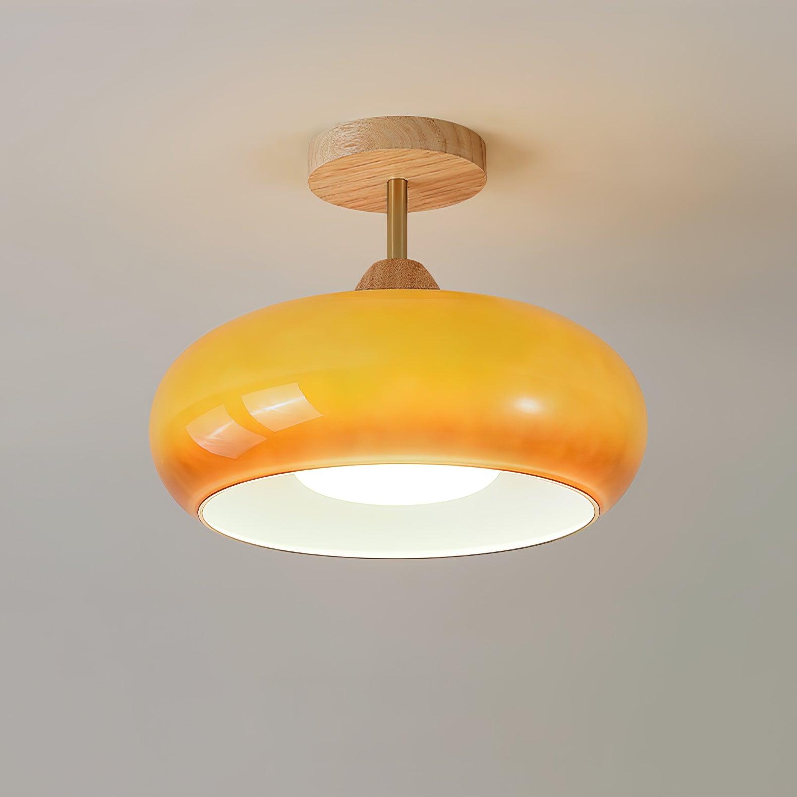 Bauhaus Glass Ceiling Light - Retro Style Home Lighting