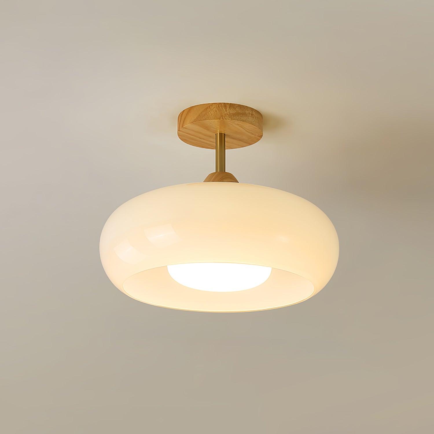 Bauhaus Glass Ceiling Light - Retro Style Home Lighting
