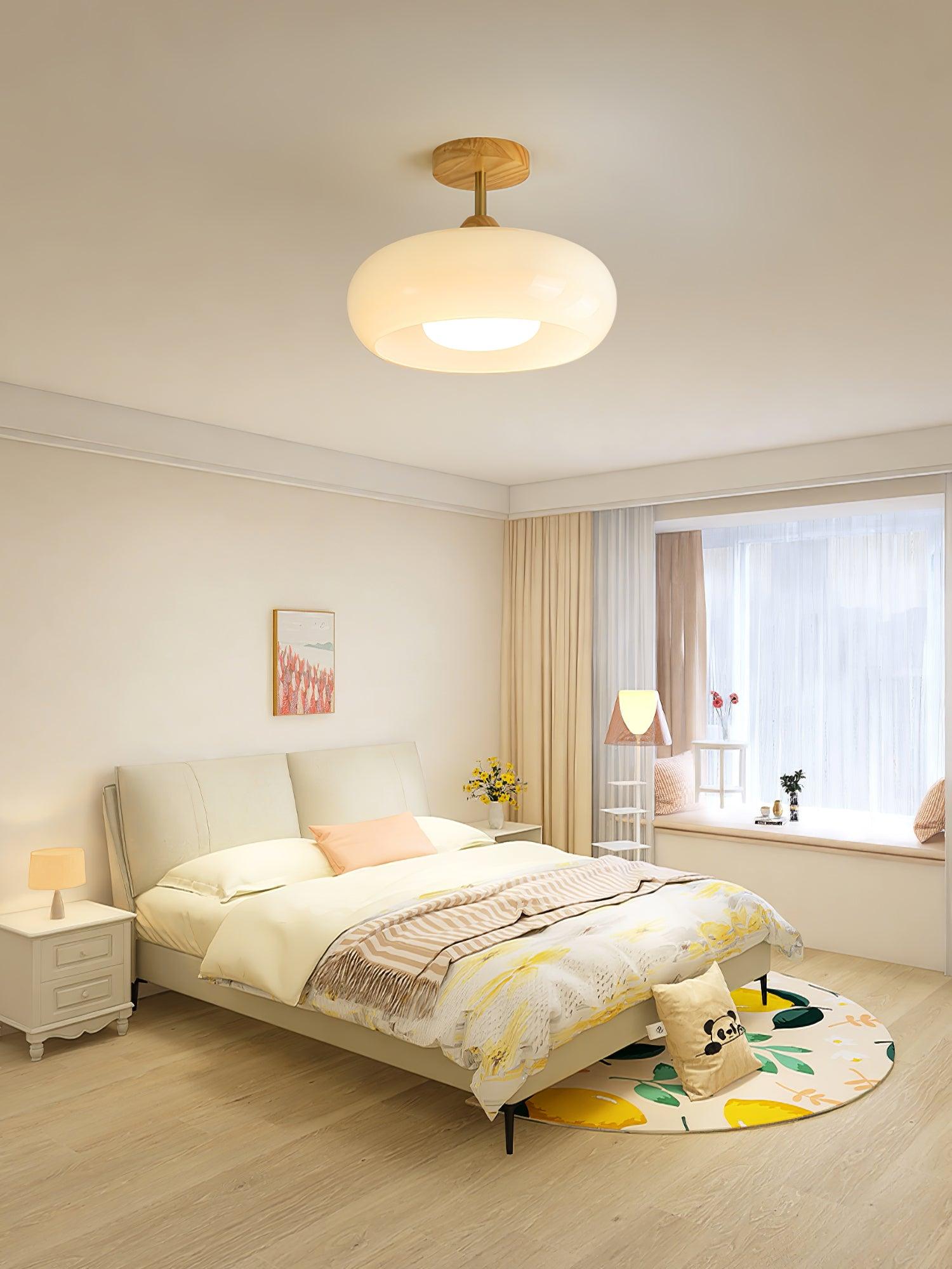 Bauhaus Glass Ceiling Light - Retro Style Home Lighting