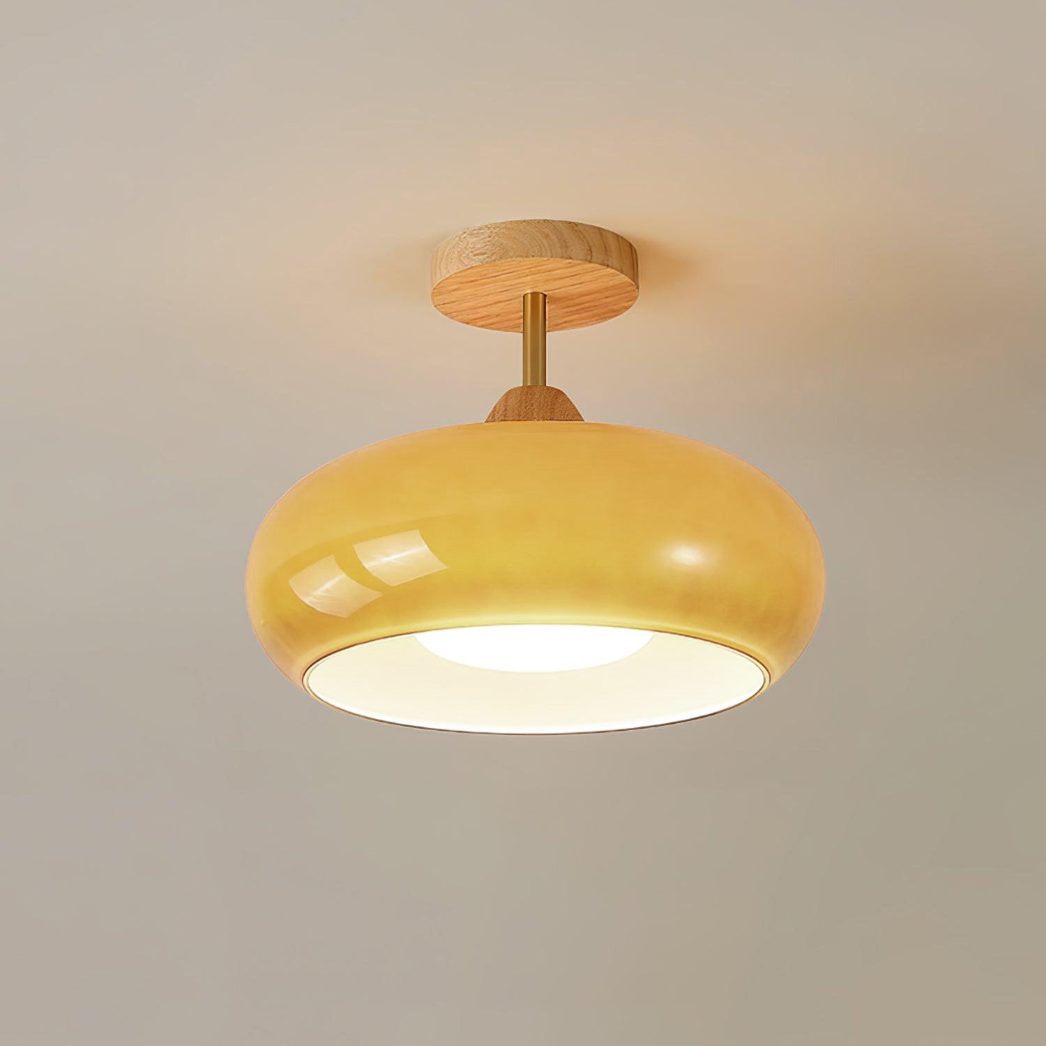 Bauhaus Glass Ceiling Light - Retro Style Home Lighting