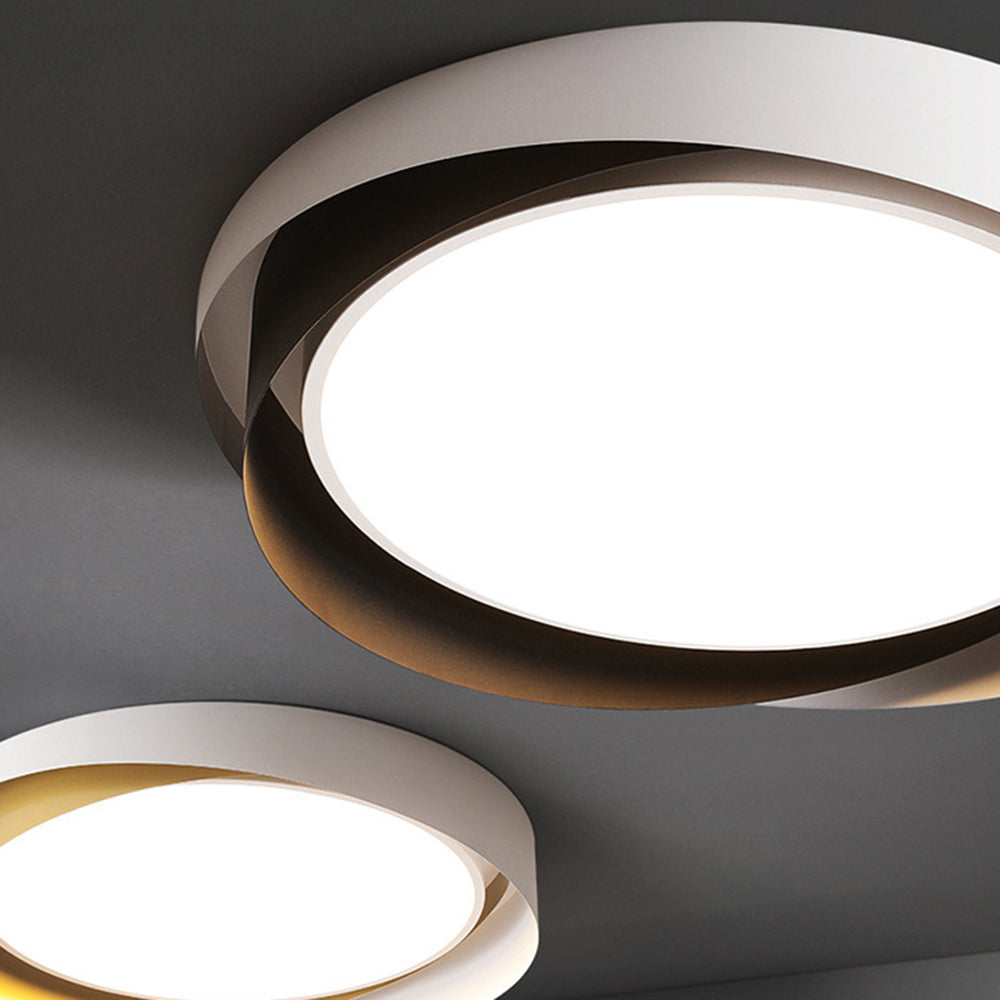 Round Flat Panel LED Ceiling Light | Modern Double Shade Ceiling Lamp