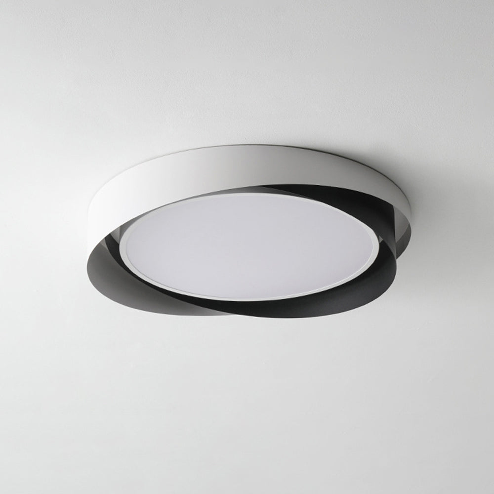 Round Flat Panel LED Ceiling Light | Modern Double Shade Ceiling Lamp