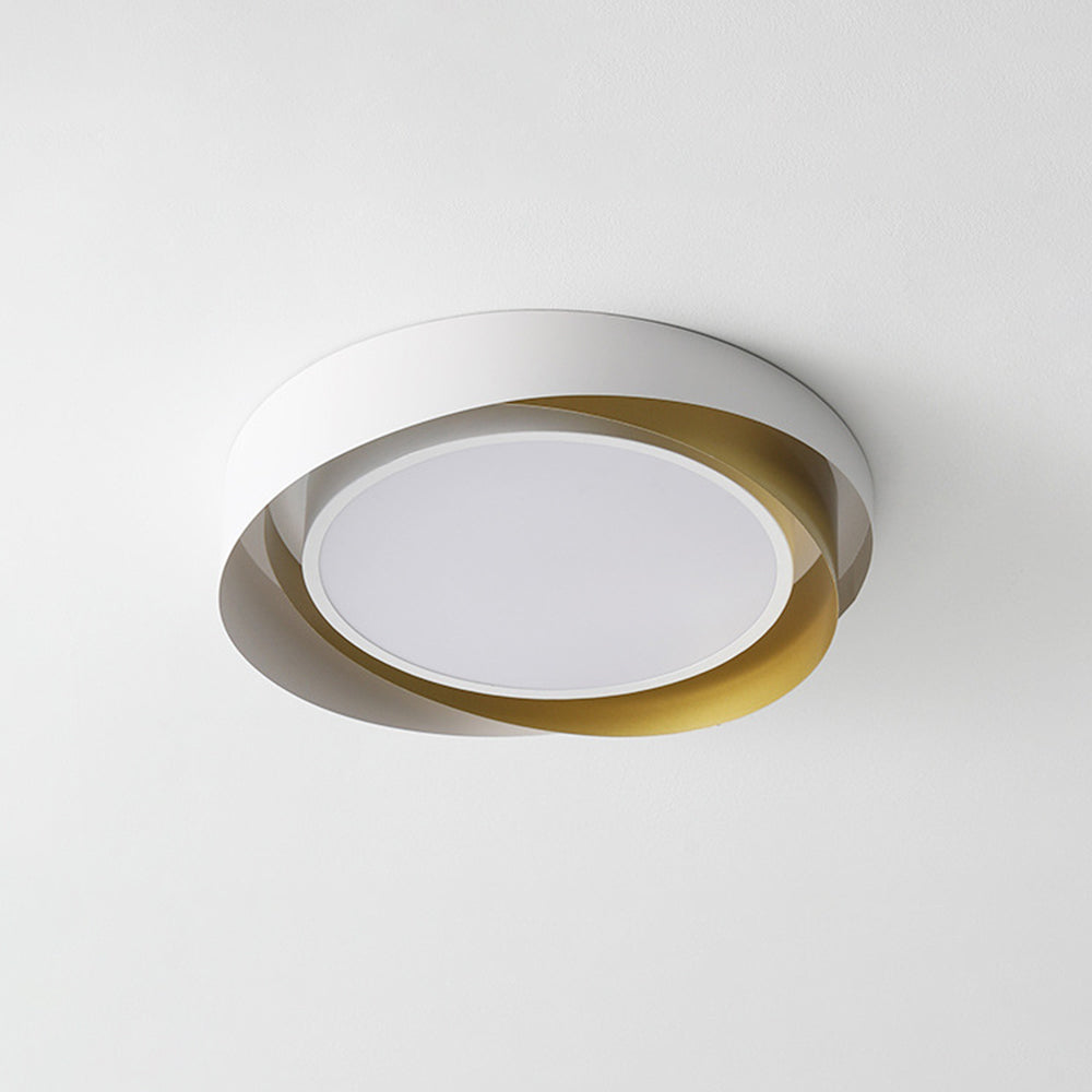 Round Flat Panel LED Ceiling Light | Modern Double Shade Ceiling Lamp