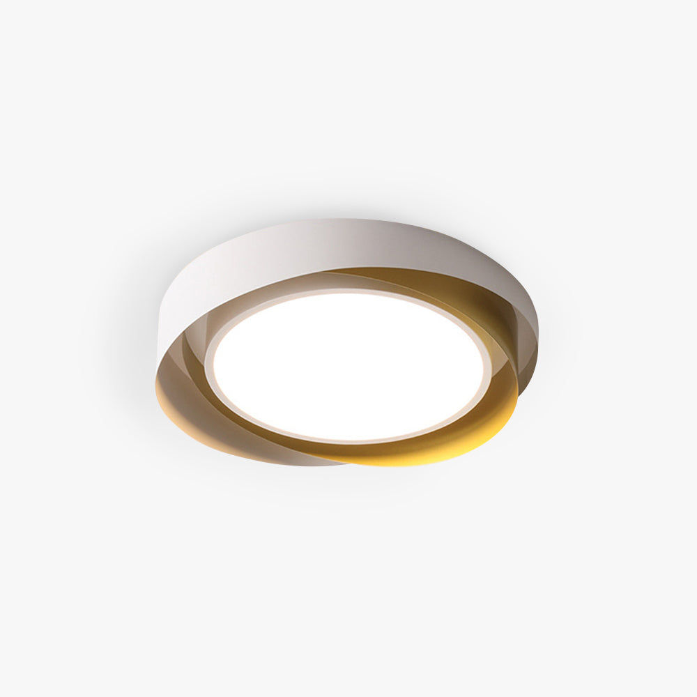 Round Flat Panel LED Ceiling Light | Modern Double Shade Ceiling Lamp