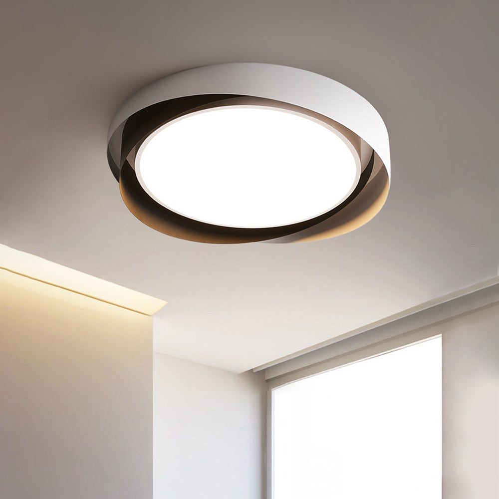 Round Flat Panel LED Ceiling Light | Modern Double Shade Ceiling Lamp