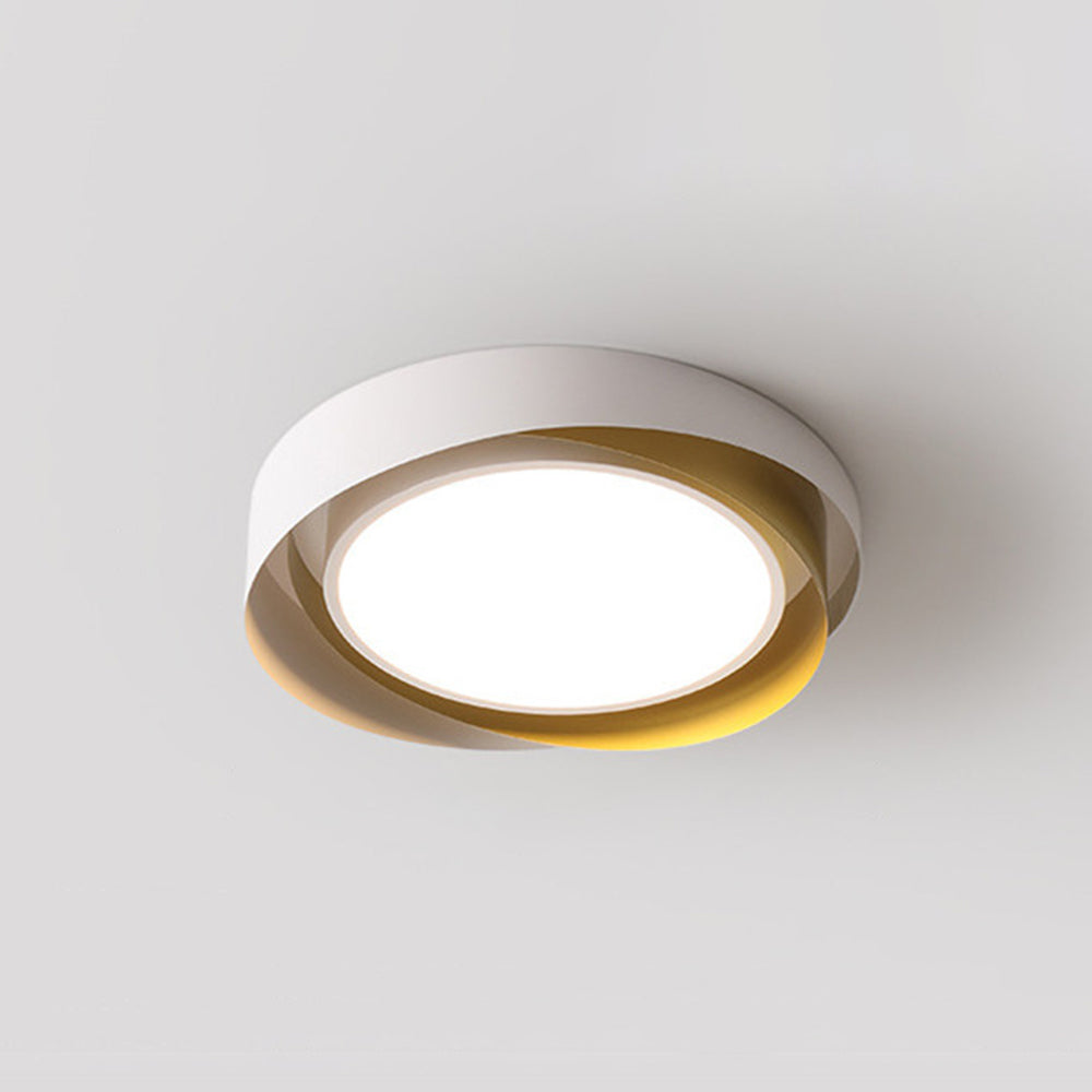 Round Flat Panel LED Ceiling Light | Modern Double Shade Ceiling Lamp