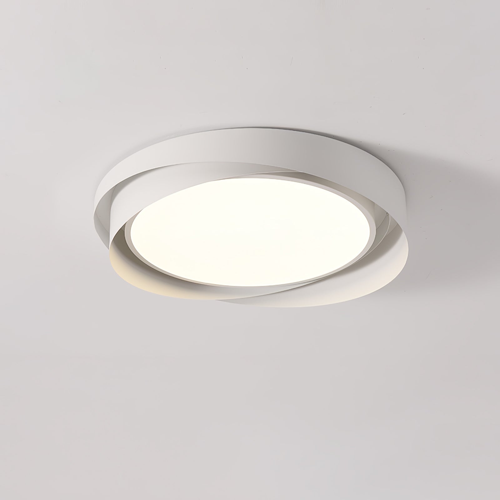 Round Flat Panel LED Ceiling Light | Modern Double Shade Ceiling Lamp