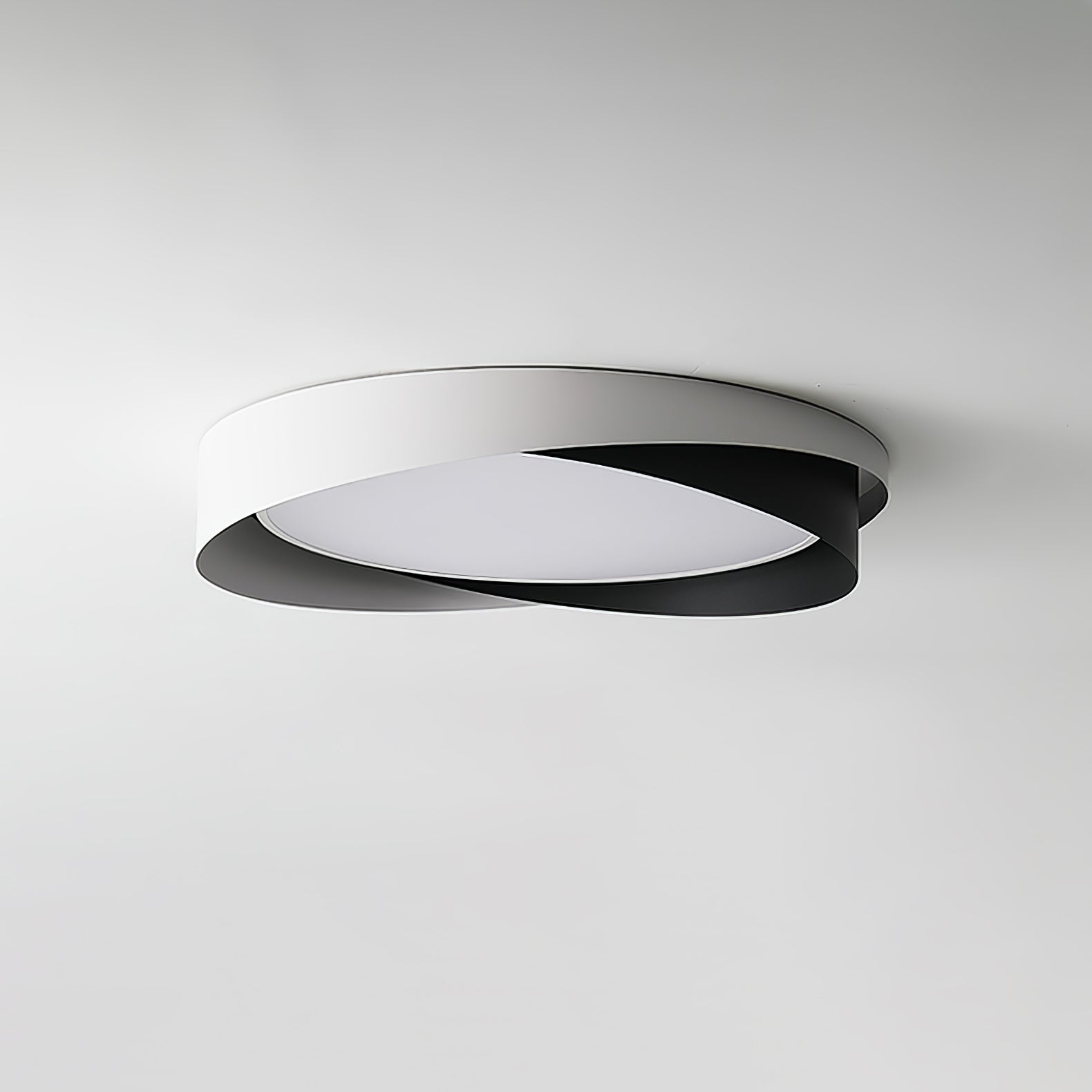 Round Flat Panel LED Ceiling Light | Modern Double Shade Ceiling Lamp